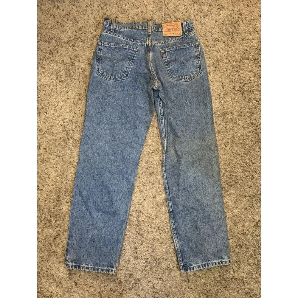 LEVIS VINTAGE 1998 550 Denim Jeans Red Tab Mid Wash 32x30 Casual Rugged READ